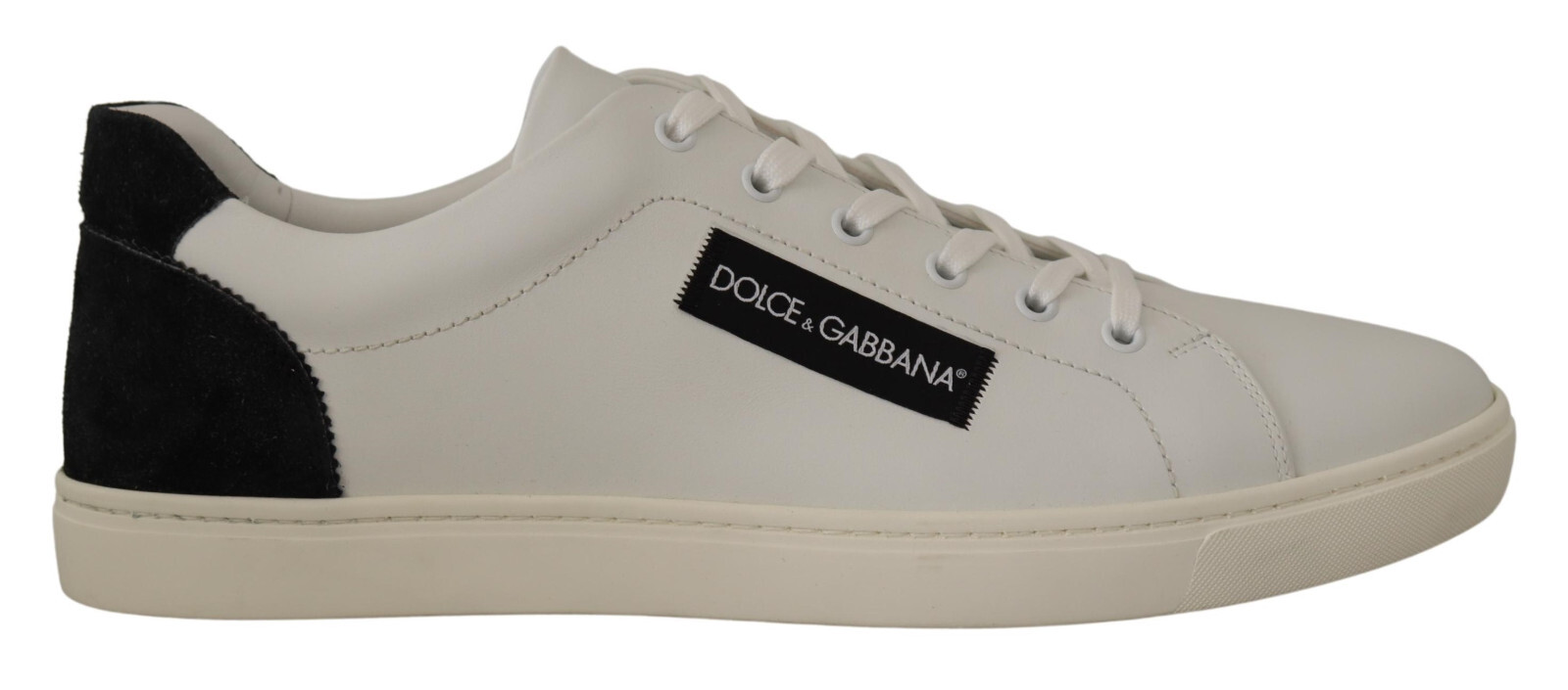 

DOLCE - GABBANA Кроссовки Туфли Бело-Черные кожаные низкие кеды s. ЕС39,5 / США6,5, Белый