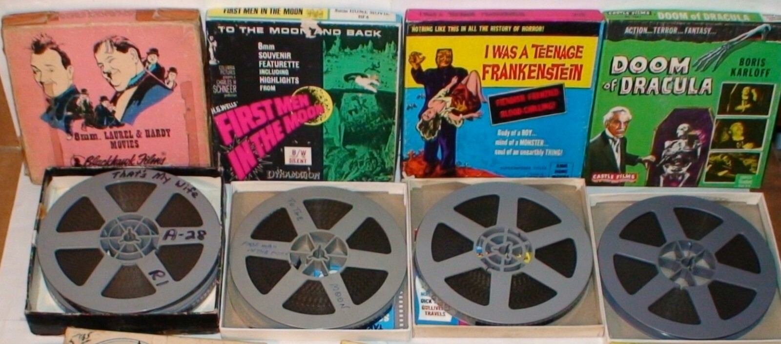 Vintage Thunderbird 8mm Movie Projector Model 1500 w/ Cartoons,instructions,Box
