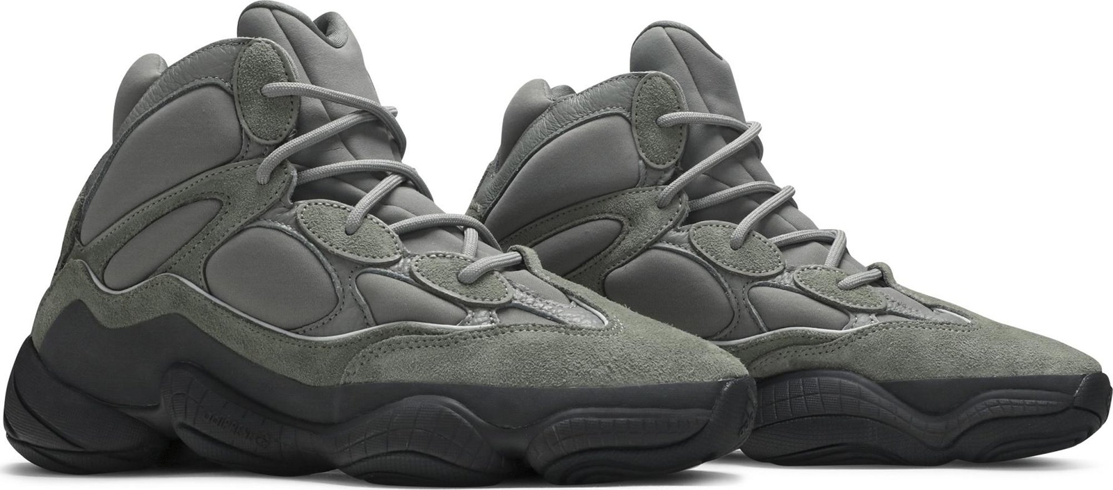Pre-owned Adidas Originals Gy0393 Adidas Yeezy Yzy 500 High Mist Slate Anthracite 10.5 Neoprene Suede Boot In Green