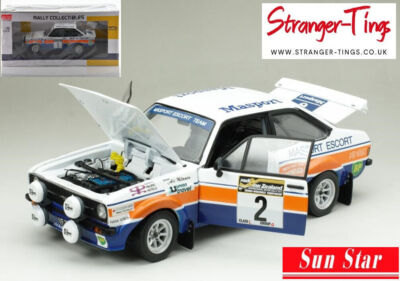 SUNSTAR 1977 Ford Escort RS1800 #2 Vatanen Ari/Scott Jim 2nd 1/18 SCALE DIECAST