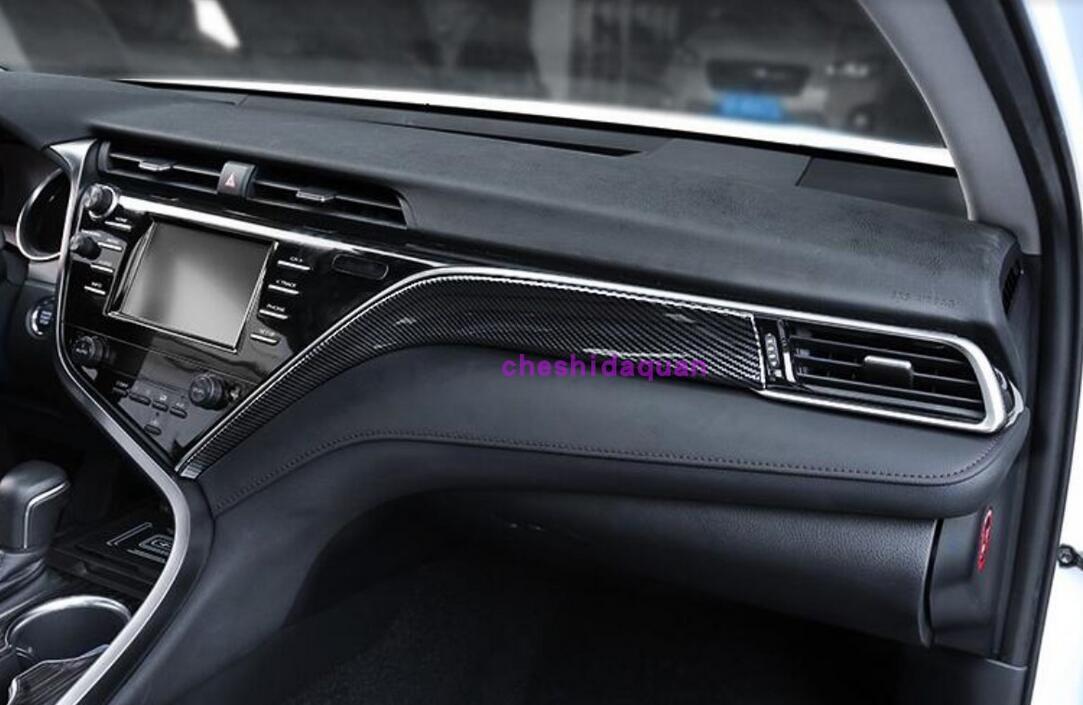 Details About Carbon Fiber Style Interior Dashboard Dashboard Trim For Toyota Camry 2018 2019