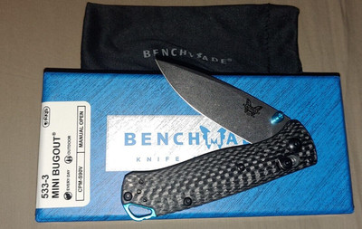 Benchmade 533-3 Bugout Mini CPM-S90V Steel Folding Knife (Carbon Fiber)