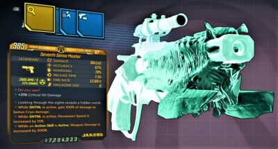 (XBOX/PS/PC) Borderlands 3  MODDED  Seventh Sense Masher   MAYHEM 10  