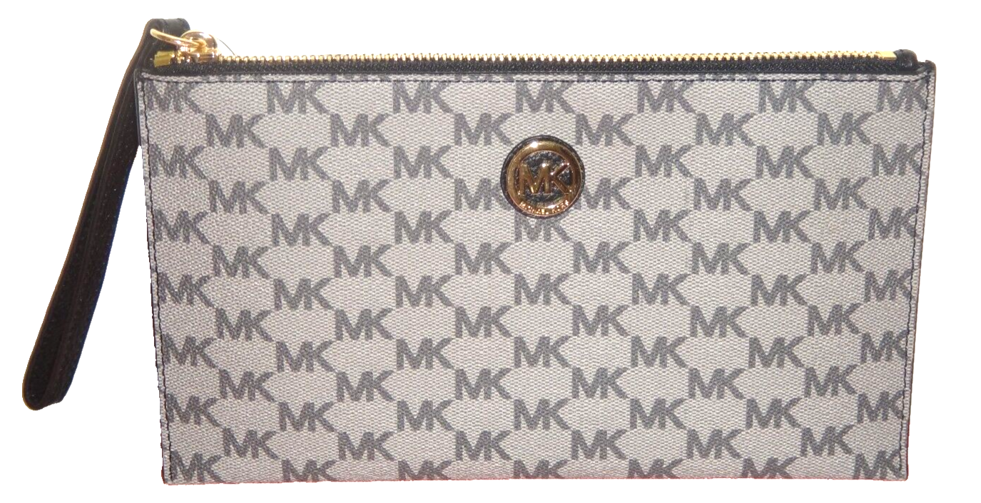 MICHAEL KORS Women Fulton MK Signature LG Zip Clutch Wrist