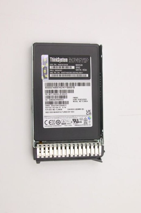②-W884-Lenovo SATA 960GB 2.5インチ SSD 1点 4XB7A72439 Lenovo 03GX057 ThinkSystem 2.5