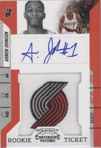 2010-11 Playoff Contenders Patches - Armon Johnson #143