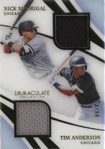 2021 Panini Immaculate Collection - Nick Madrigal Tim Anderson #MD-MA