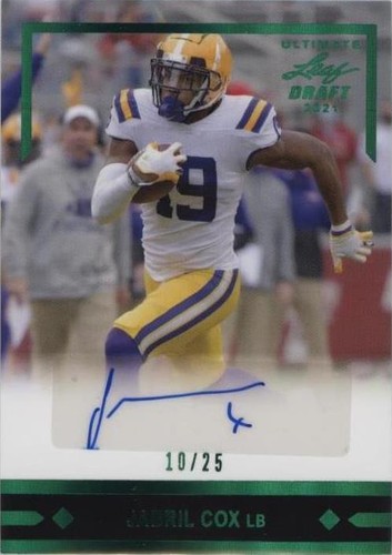 2021 Leaf Ultimate Draft Jabril Cox #GLR-JC1