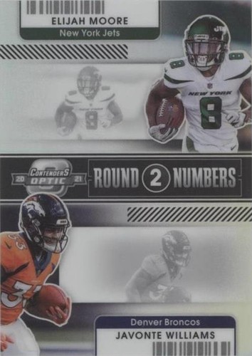 2021 Panini Contenders Optic Elijah Moore Javonte Williams #RN-EMO