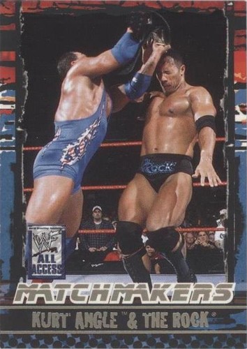 2002 Fleer WWF All Access - Kurt Angle The Rock #13 MM