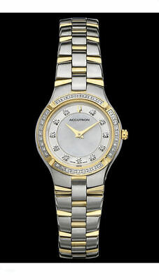Bulova Accutron Womens 28R122 Barcelona Diamond Two Tone Stainless Steel Watch