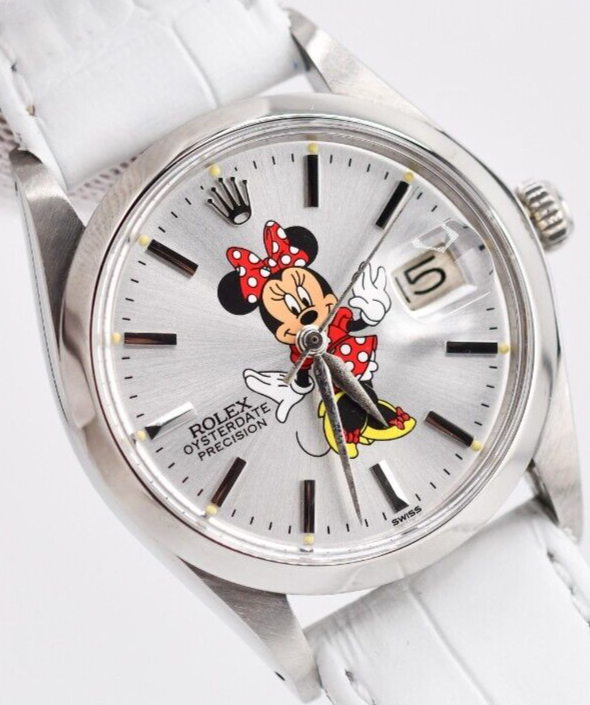 最大15%OFFクーポン Rolex Minnie Mouse Dial OysterDate 6694 Manual 34mm Watch | eBay 時計