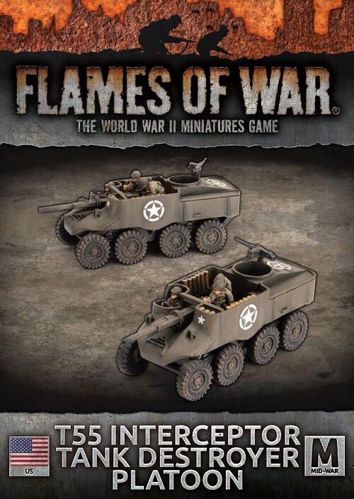 Flames of War UBX97 T55 (3-дюймовый) Миниатюры танка-перехватчика, уничтожающего противника на фронте