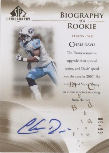 2007 SP Chirography Chris Davis #BOR-CD