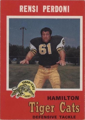 1971 O-Pee-Chee Canadian Football League Rensi Perdoni #63