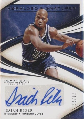 2019-20 Panini Immaculate Collection - Isaiah Rider #HS-IRD
