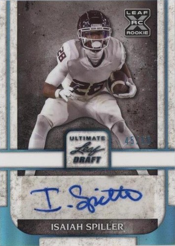 2022 Leaf Ultimate Draft Isaiah Spiller #BA-IS1