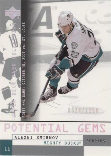 2002-03 Upper Deck Mask Collection - Alexei Smirnov #177