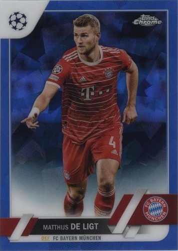 2022-23 Topps Chrome Sapphire Edition UEFA Club Competitions Matthijs de Ligt #161
