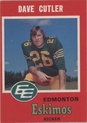 1971 O-Pee-Chee Canadian Football League Dave Cutler #52