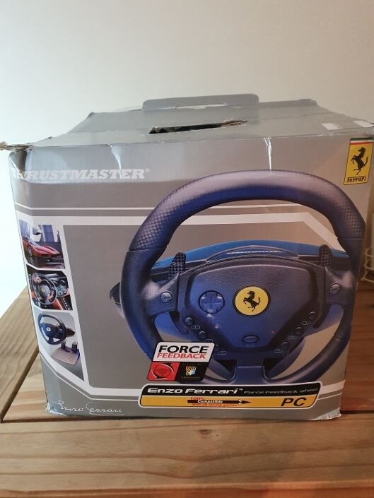 THRUSTMASTER FORCEFEED BACK ENZO FARRARI STEERING WHEEL WITH GAME AND ...