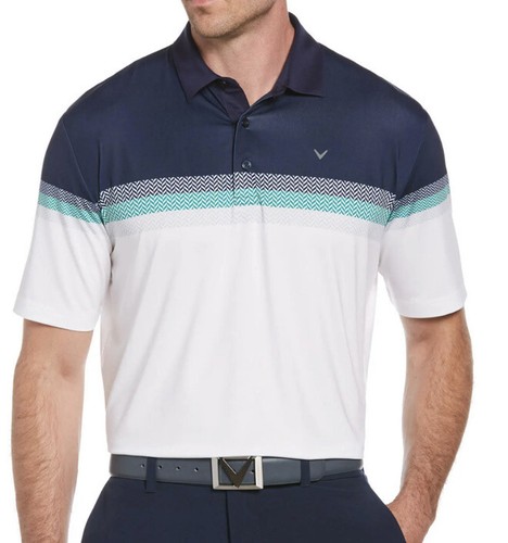 Callaway USA OPTI-DR ワンピース S ネイビー/ホワイト Men's Callaway Opti-Dri Performance Golf Polo Shirt Size