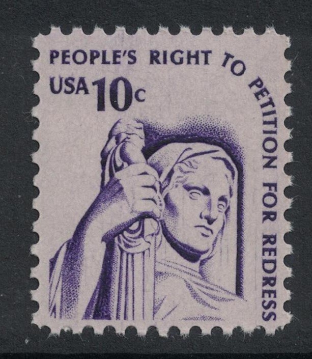Scott 1592, Shiny Gum- Contemplation of Justice- Americana Series- MNH 10c 1977