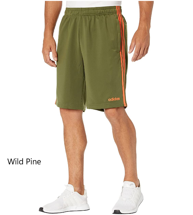 adidas Men's Standard Essentials 3-Stripes Shorts, Linen