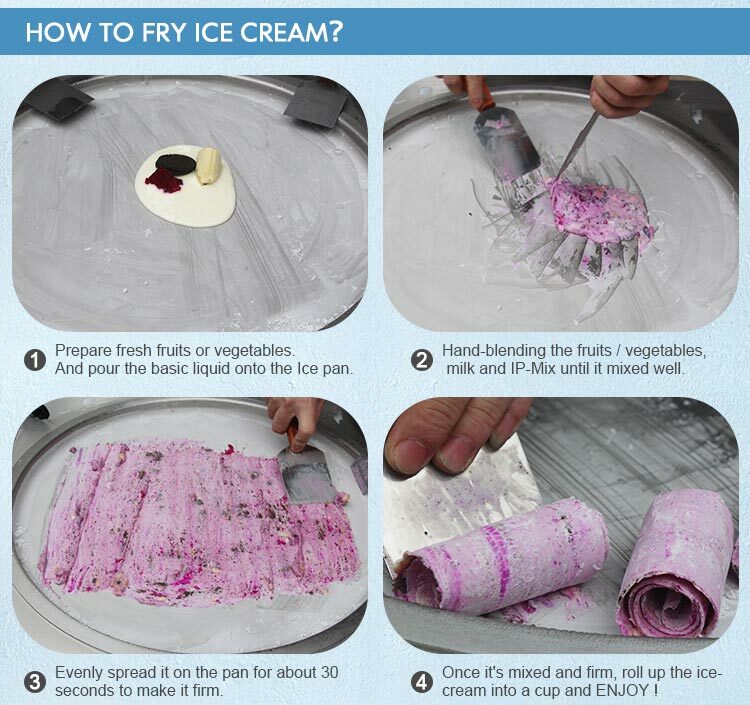 Kolice Commercial 22'' Single Round Pan Rolled Ice Cream Machine,Ice Pan Machine