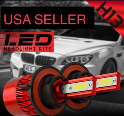 H13 9008 LED Headlight Conversion Kit HID 5000k 5k White firehawk Light Bulbs 2x