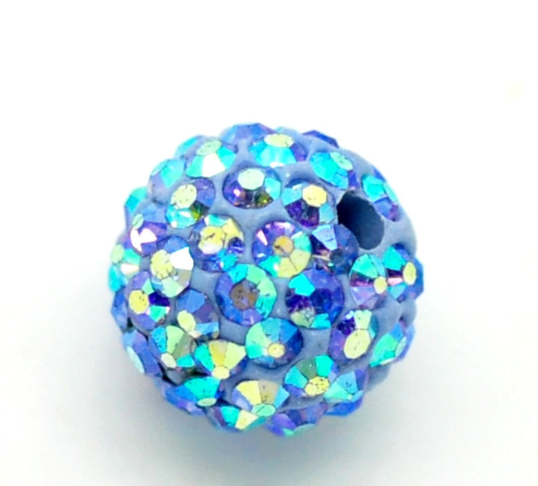 2 pcs Pave Dense/Bling Rhinestone Ball Beads 10MM (3/8