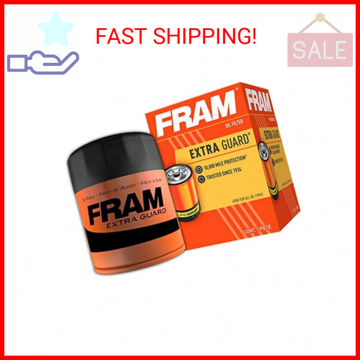 FRAM Extra Guard PH6607, 10K Mile Change Interval Spin-On Oi