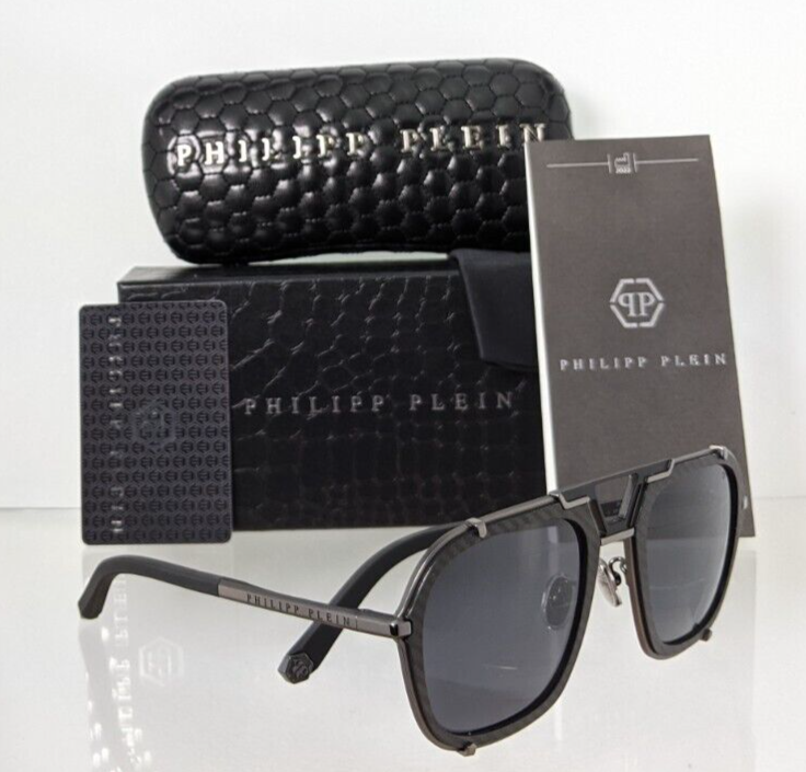 Pre-owned Philipp Plein Authentic  Sunglasses Spp 010 Col 0584 Signature Spp010 Frame In Gray