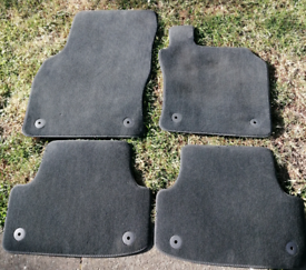 4 x Geniune 2016 Audi A3 Car Mats with clips,good condition.