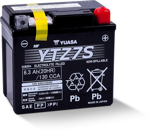 Yuasa Maintenance Free YTZ7S 12 Volt Battery For Yamaha YZF