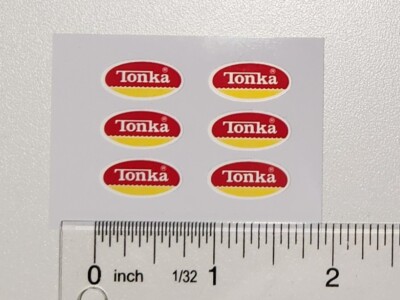 Tiny Tonka Truck Oval Logo Stickers Years 1974-1975 For Tiny Tonka (Version 1)
