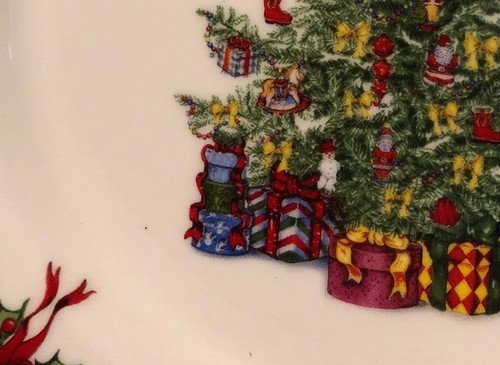 Christopher Radko Traditions HOLIDAY CELEBRATIONS Christmas Salad Plate 8.25”