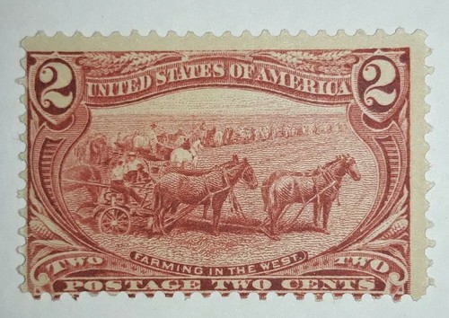 Travelstamps: 1898 US Stamps Scott# 286, mint, og, hinged, Farming in the West