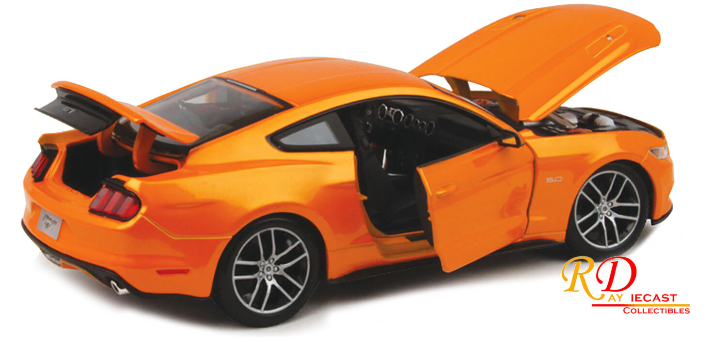 2015 FORD MUSTANG GT 5.0 METALLIC ORANGE 1/18 DIECAST MODEL