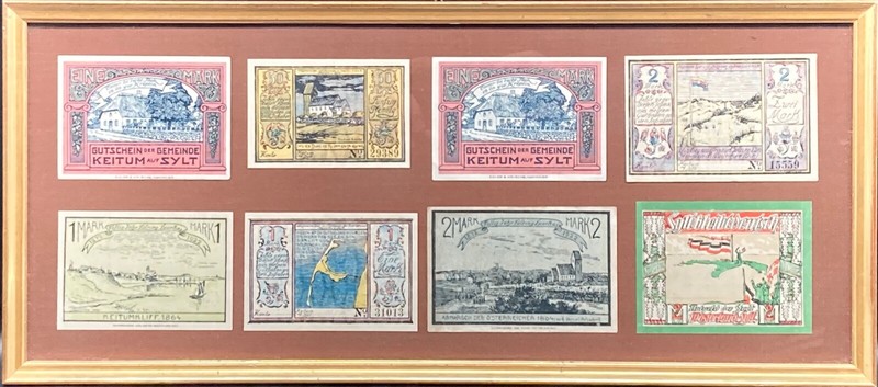 Fonds D'Urgence ParaÃ®Tre Sylt Keitum Westerland 8 Pcs 1922 EncadrÃ© Nordseeinsel