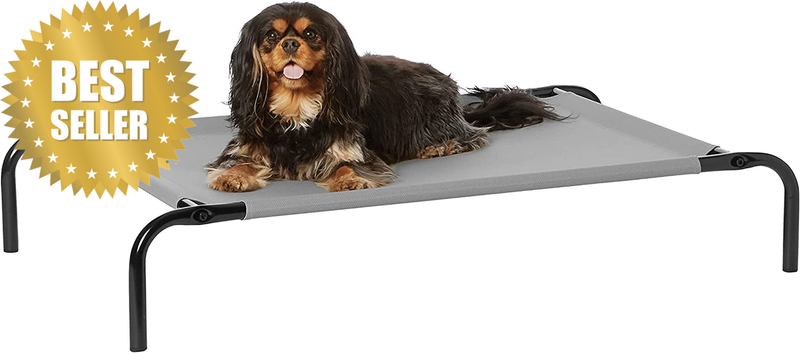 Cooling Elevated Pet Bed, Small (90 X 55 X 20 Centimeters), Grey