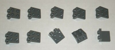 LEGO NEW 1x2-2x2 Dark Stone Grey Bracket Top (10x) 6117972 6048854 Brick 44728