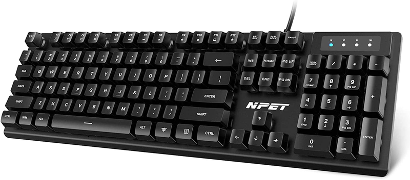 K32 Wireless Gaming Keyboard RGB with Wrist Rest - Long-Lasting Rechargeable Bat