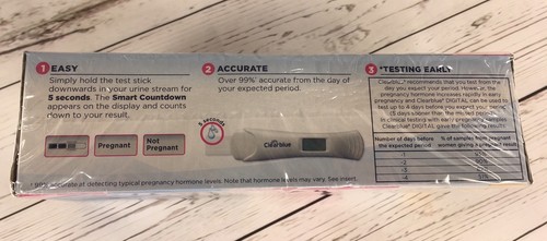 Clearblue Digital Pregnancy Tests Pack of 5 Smart Countdown 5 Days Sooner