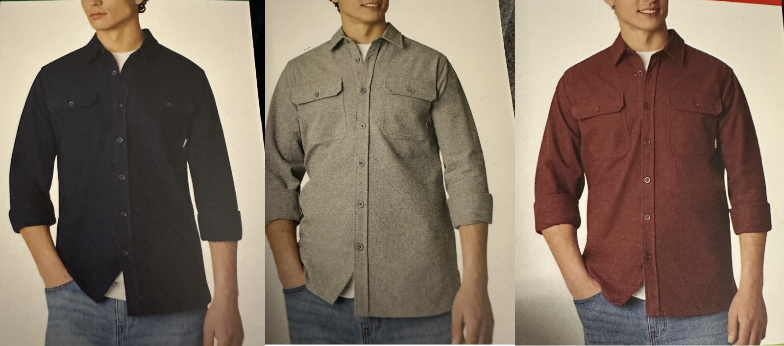 Eddie Bauer Men's Double Brushed Chamois Shirt | eBay