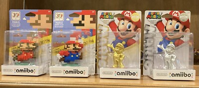 Super Mario Bros. Gold & Silver Amiibo, Plus Modern & Classic 30th Anniversary