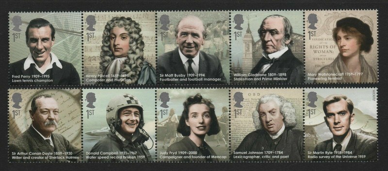 Mint 2009 Gb Eminent Britain Stamp Set 