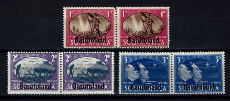 Basutoland Stamp Lot Sc 29-31 / SG 29-31 - Peace & Victory 1945