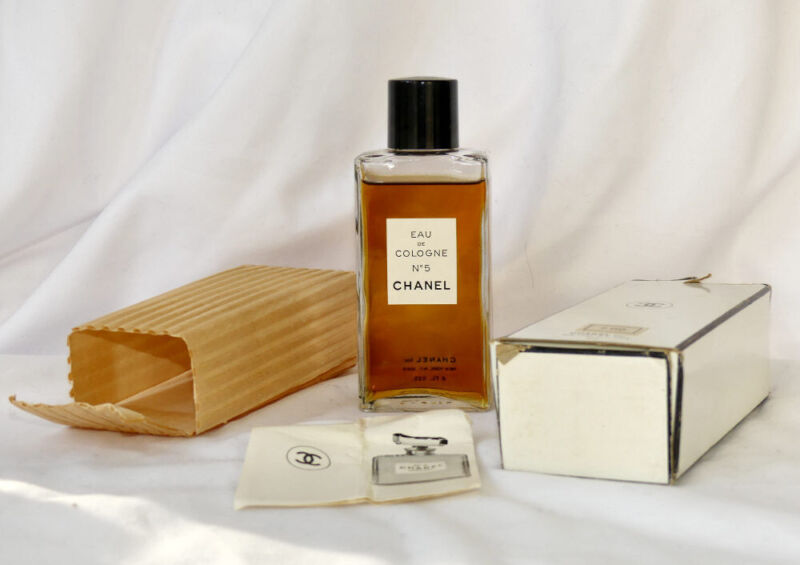 Chanel No 5 Eau de Cologne w Box 4 oz Vintage Fragrance Scent