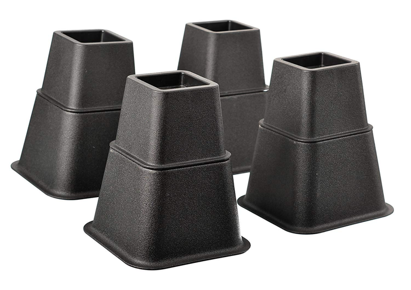 Heavy Duty Set of 4 Adjustable Bed Risers or Furniture Riser 8 5 or 3 Inches